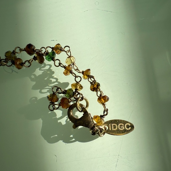 Gold filled silver 925 citrine/lemon quartz pendant necklace - Picture 4 of 7